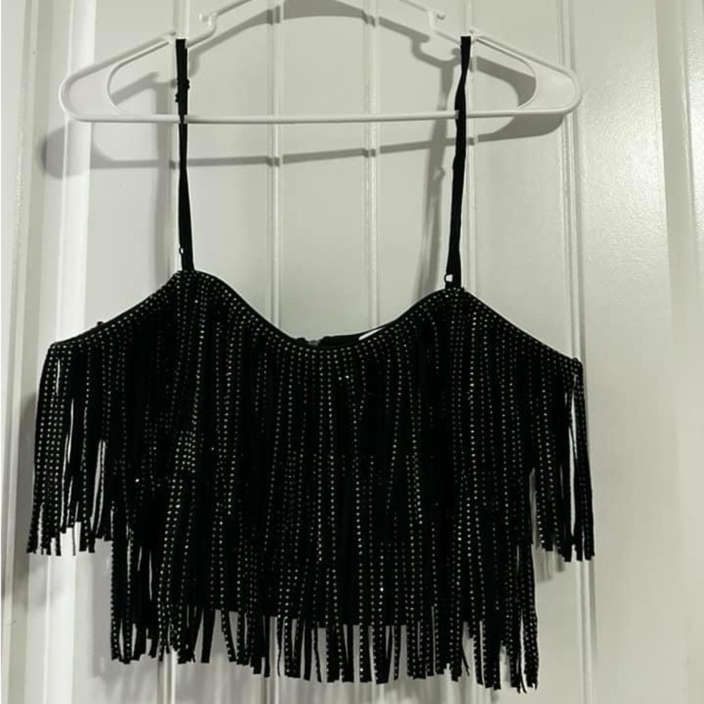 Sparkle Fringe Top